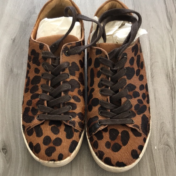 🤎 Sezane Leopard Print Jack Sneaker Size 38 - Picture 3 of 17
